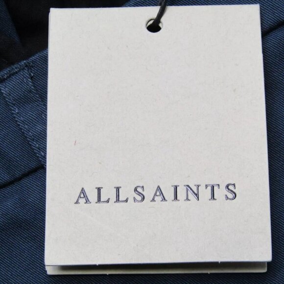 NEW ALLSAINTS Pants Workers Blue Size 36 Walde Skinny Fit Chino Mid Rise Regular - Picture 7 of 8